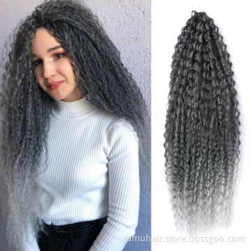 20-28 Inch Afro Kinky Curly Crochet Braids Hair Ombre Braiding Hair Extensions Marly Hair